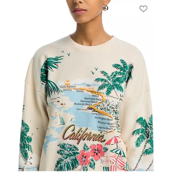 MOTHERThe Drop Square Sweatshirt Exclusive California Coast Small NWT - Picture 3 of 4